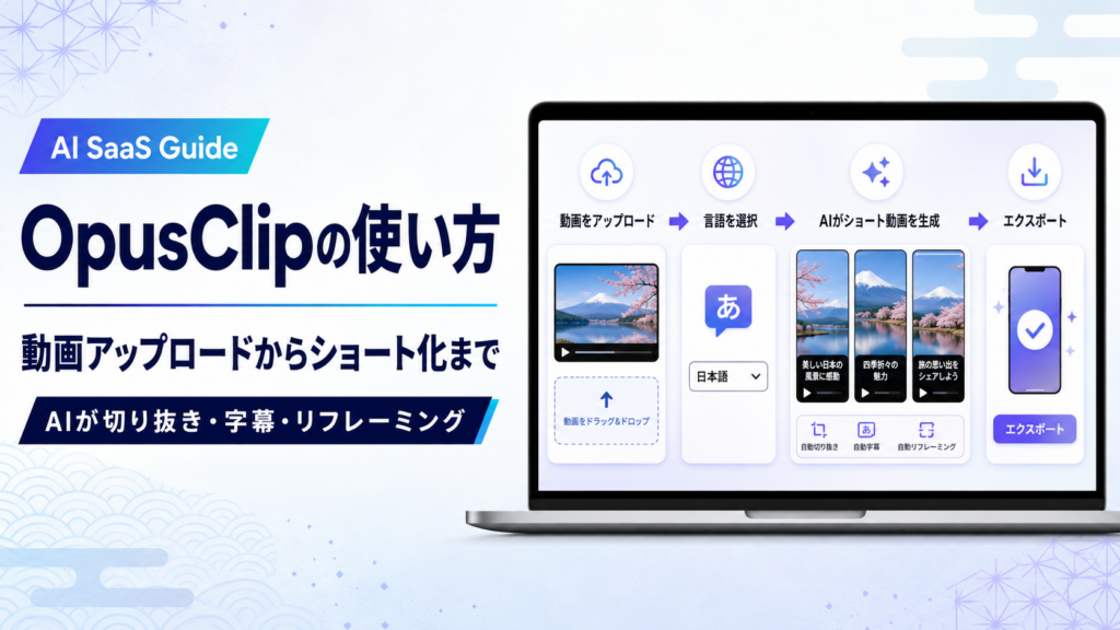 OpusClip（オーパスクリップ）の使い方