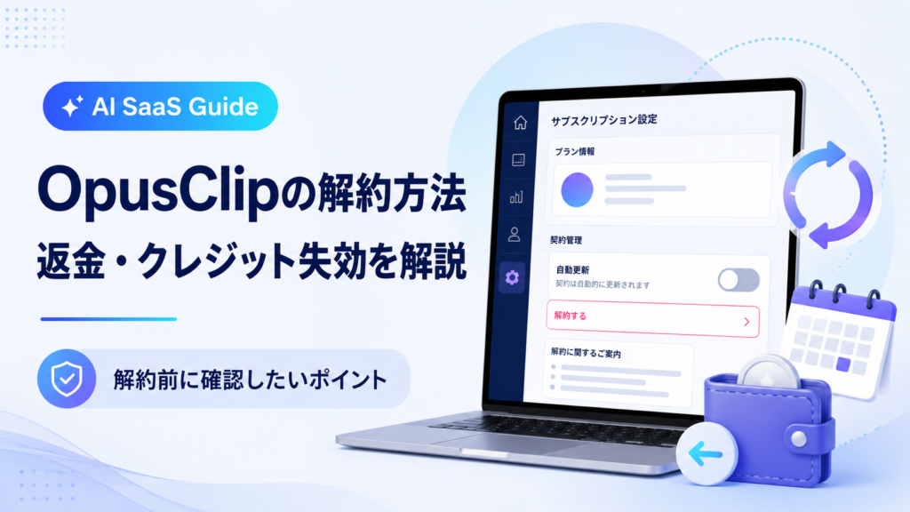 OpusClip（オーパスクリップ）の解約方法