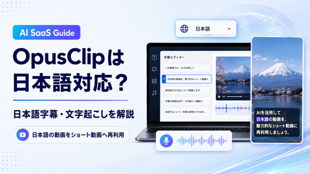 OpusClip（オーパスクリップ）は日本語に対応？